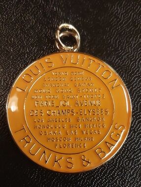 LV Orange & Gold Trunks & Bags Charm Pendant-Double Sided